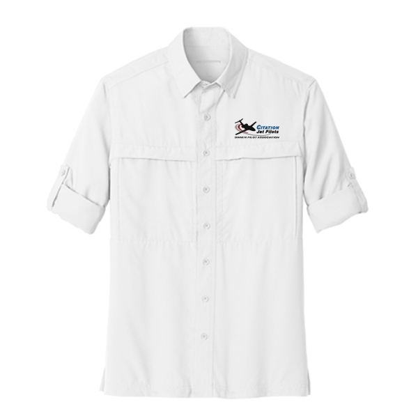 Citation Jet Pilots Long Sleeve Guide Shirt - White