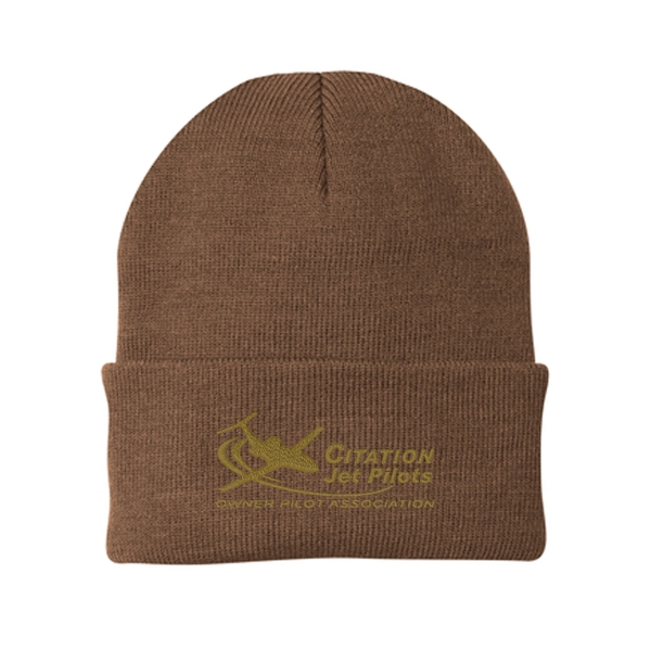 Citation Jet Pilots Navigator Beanie - Woodland Brown