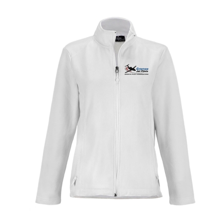Citation Jet Pilots Women's Base Fleece Jacket - White
