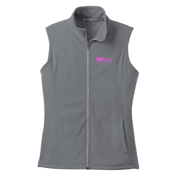 Citation Jet Pilots Flightline Fleece Vest - Gray
