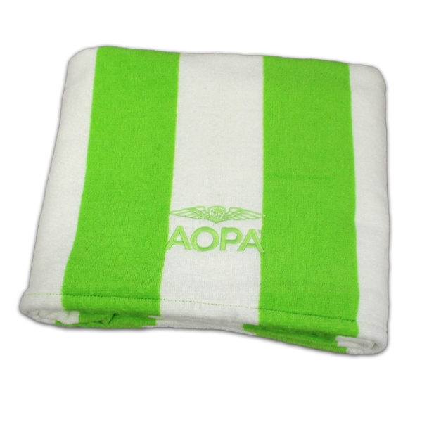 AOPA Beach Towel - Bright Lime