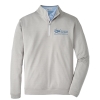CJP Peter Millar Melange Quarter Zip - Gale Grey