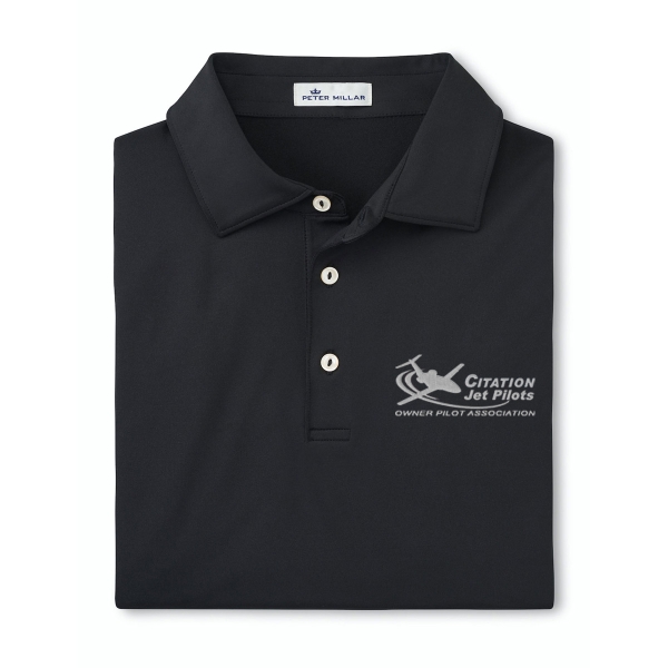 CJP Peter Millar Men's Performance Polo - Black