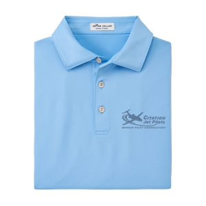 CJP Peter Millar Men's Performance Polo - Cottage Blue
