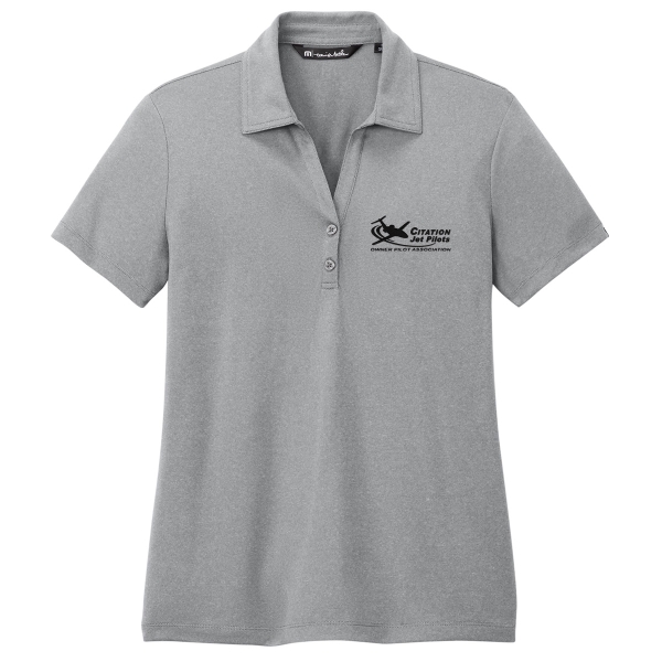 CJP Travis Mathew Women's Coto Performance Polo - Quiet Shade Grey